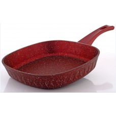 Desenli Tek Kulp Granit Tava